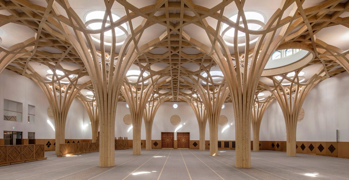 Micro_Dec's tweet photo. Reino Unido: Mezquita Central de Cambridge – Marks Barfield Architects https://t.co/rNN65nX9go https://t.co/2JUJ9DccoA