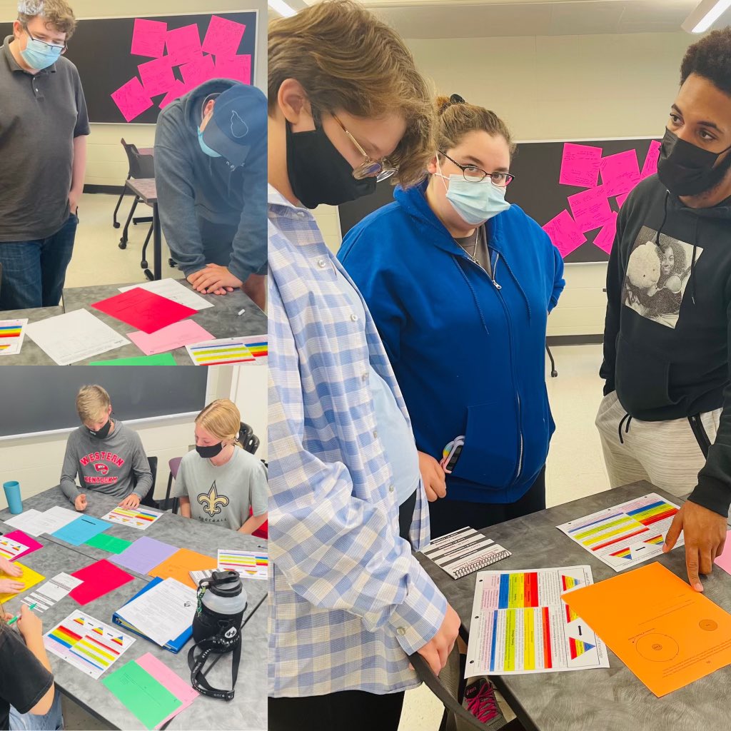 skyteach_wku's tweet photo. Wow! @skyteach SMED 320 students hard at work classifying learning tasks using Bloom’s taxonomy and Webb’s DOK! #futureSTEMteachers @WKUSTE @WkuOgden @WKUCEBS @wku https://t.co/mXTSUQZl0w