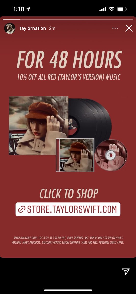 swiftlymad's tweet photo. 10% OFF BUT ALSO 10 DAYS IS THE 21ST WHICH IS ANNOUNCEMENT DAY FOR THE SONG RELEASING ON THE 22ND https://t.co/OhBoHjU0Rl