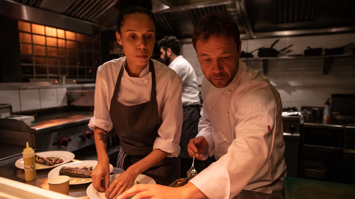 BFI's tweet photo. Philip Barantini follows his award winning short of the same name and feature debut Villain (2020) with single-take thriller Boiling Point, starring Stephen Graham and Vinette Robinson.

#LFF https://t.co/GxHGVwyF1Z
