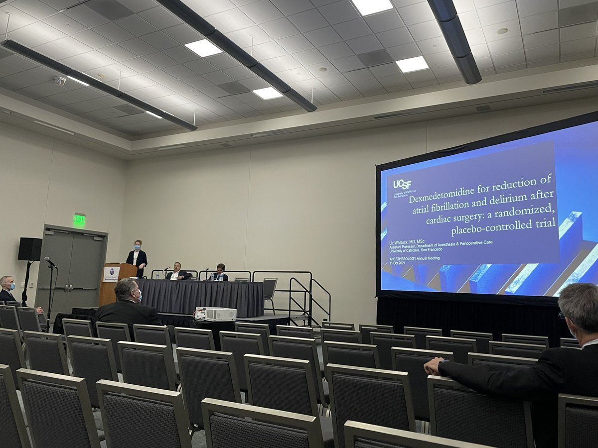 So proud of @LizWhitlockMD for dropping some knowledge at #ANES21 teaching anesthesiologists how to apply clinical trial results! 🤓😁@UCSFAnesthesia #UCSFProud