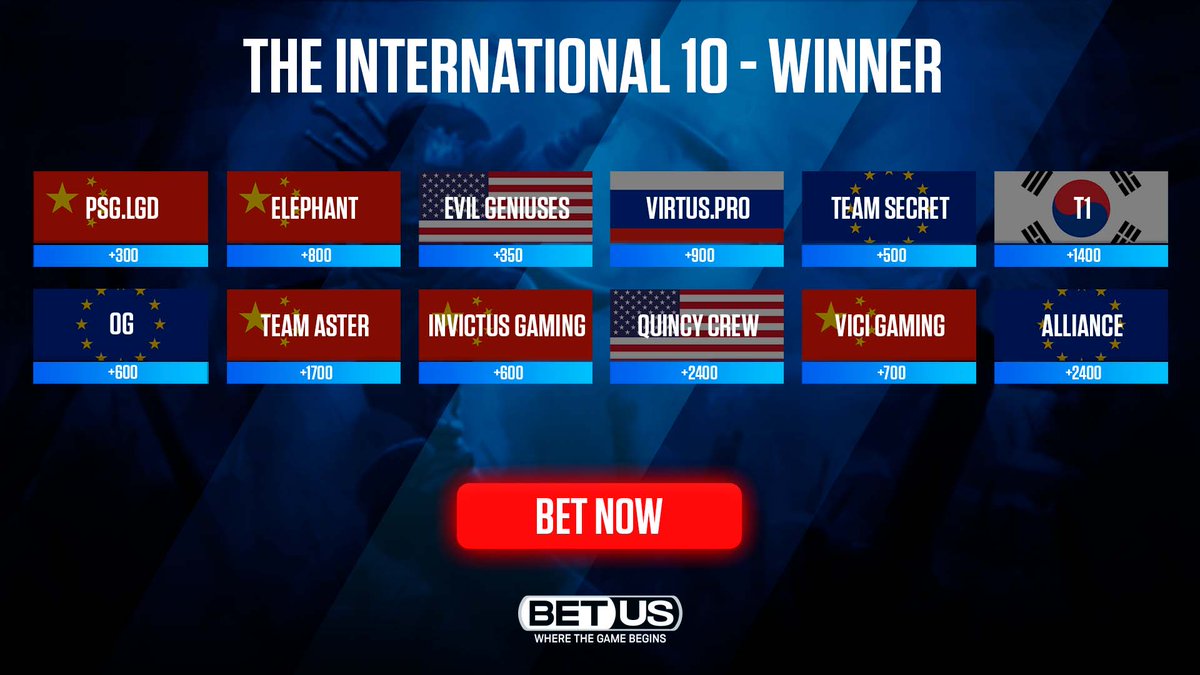 Dota2 The International has kicked off, which team will win the trophy?

🔴 Check the odds on bit.ly/betus_esports!