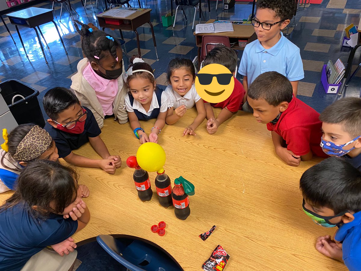 mr_nappi's tweet photo. For today’s science experiment our students observed how gas can take up space. We used 3 bottles of soda, Skittles, Nerds, Pop Rocks, and balloons.  

The results were really interesting! None of us expected which candy would inflate the balloons!
@LelyLionsRoar #lelylionsroar https://t.co/zLkImfh9or