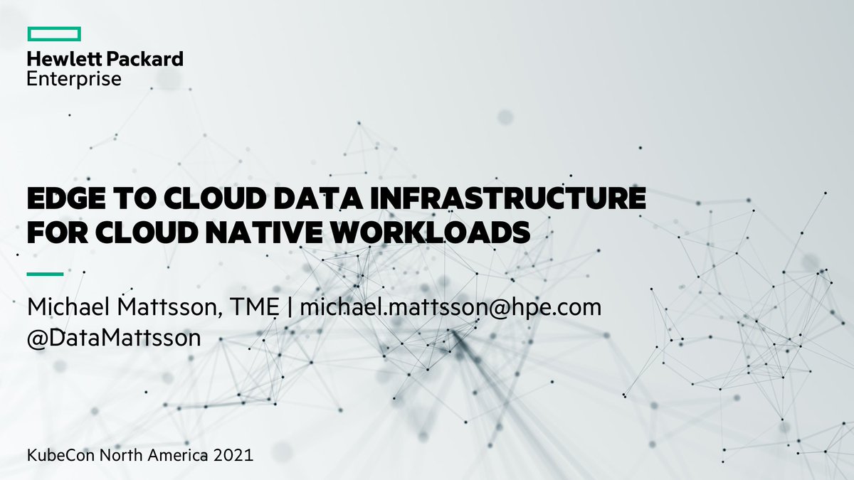 datamattsson's tweet photo. It's time to join! Edge to Cloud Data Infrastructure for Cloud Native Workloads is kicking off in the @HPE_Storage virtual office hours at #KubeCon Link requires registration. #Kubernetes #PersistentStorage #CSI #DataManagement https://t.co/b64vc5zhEV https://t.co/EyMuARD8Dl