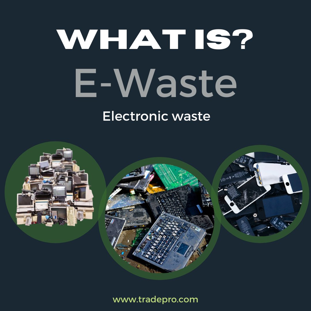 Tradepro_Inc's tweet photo. E-waste is the electronic waste from products like televisions, stereos, and fax machines. Many of these products can be reused, refurbished, or recycled.
#Tradepro #recycle #ewaste #monday #weekstarts #green #environment #computers #fax #eletronic #plastic #recycling #gogreen https://t.co/7MA3uMXPHV