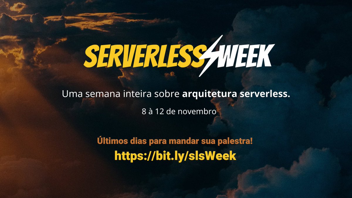 _StaticVoid's tweet image. Já mandou sua palestra para a #ServerlessWeek? O evento é GRÁTIS e vai ter lives de várias pessoas incríveis! Últimos dias para mandar sua proposta, não deixe de participar! 

Manda sua talk pra gente lá no bit.ly/slsWeek