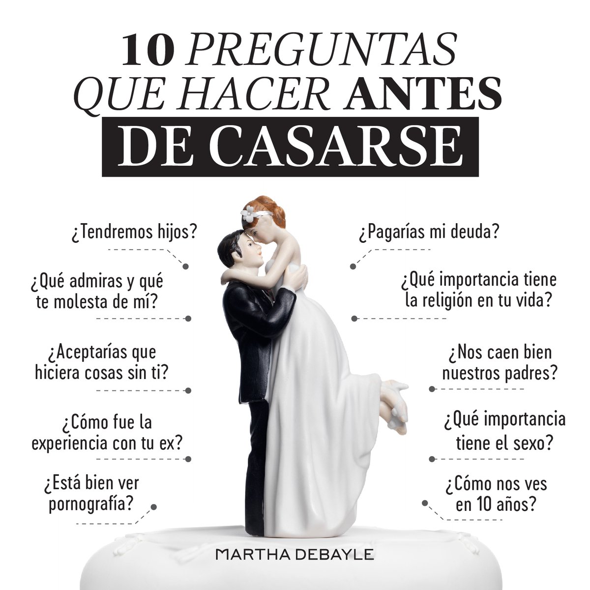 marthadebayle's tweet photo. Si están a punto de casarse o están pensando en hacerlo pronto, siéntense con su significant other y háganse estas preguntas. https://t.co/TTIroRUxpp