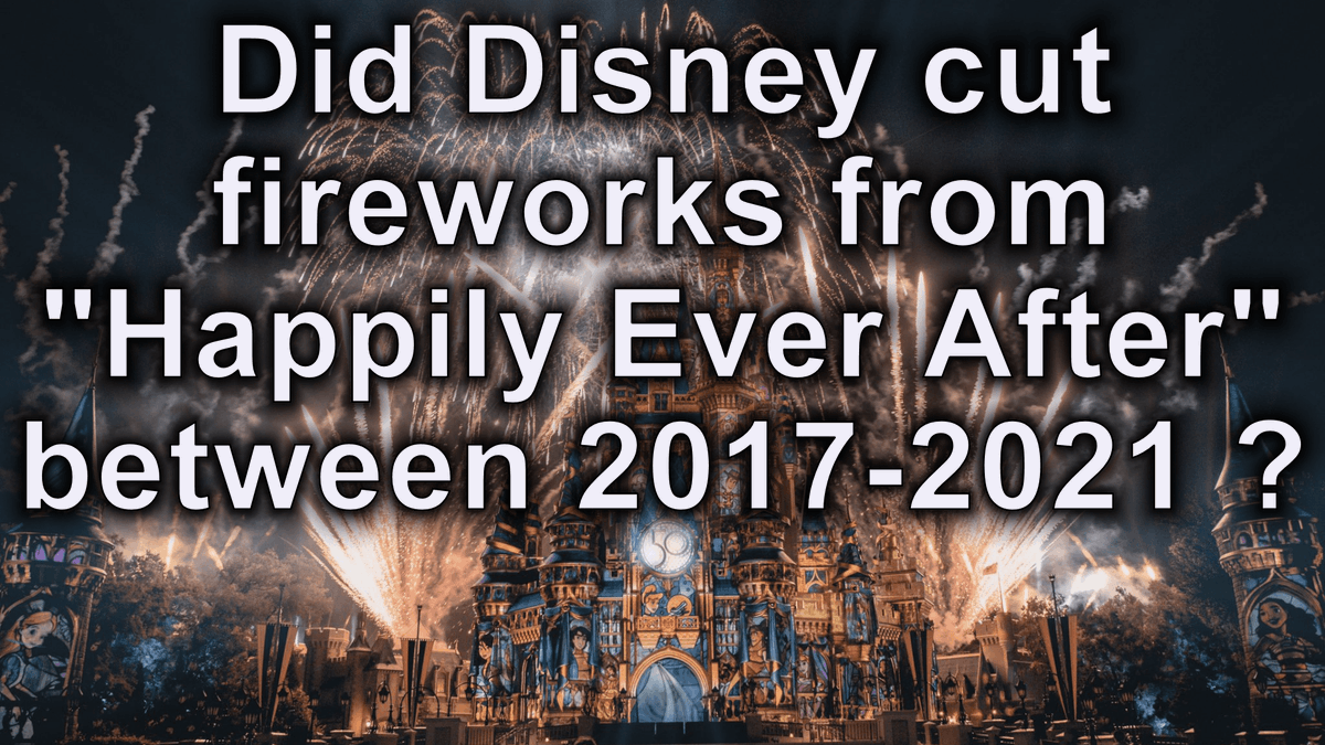 🚨30 MINUTE WARNING!

Did #Disney cut #fireworks from 'Happily Ever After' between 2017 and 2021? 🎆🎇

➡️ PREMIERE: youtu.be/MHRUYYZOC5o

#DisneyWorld50 #WaltDisneyWorld #DisneyWorld #DisneyFireworks #MagicKingdom
#HappilyEverAfter