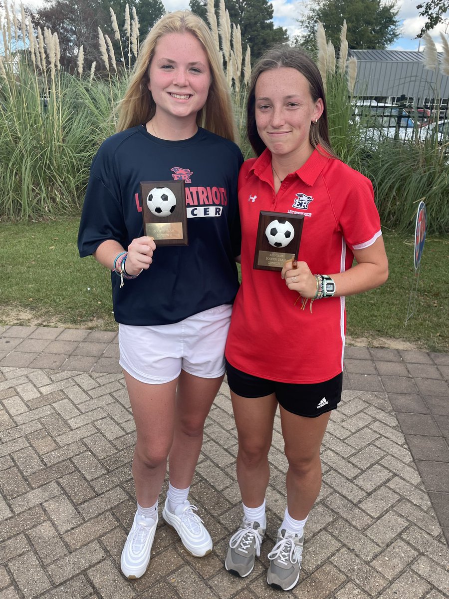 erapatssoccer's tweet photo. Kyla Huffman &amp; Madeline Logan at @msais Girls Soccer State Championships today picking up their All-District awards. 👏🏻 congrats again ladies and well deserved @EastRankinAth https://t.co/aH3xy3c8v7