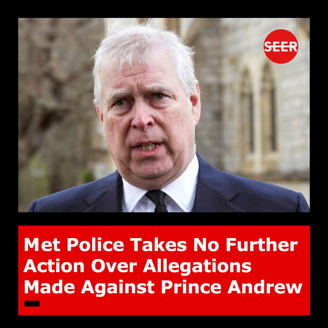 Seer_media's tweet photo. The #MetPolice dropped an investigation into the Duke of York, saying they have concluded their review of evidence in matters related to #JeffreyEpstein
 
The review was prompted by a lawsuit that #VirginiaGiuffre filed against #PrinceAndrew, alleging she was sexually assaulted. https://t.co/nrl77l8TJZ