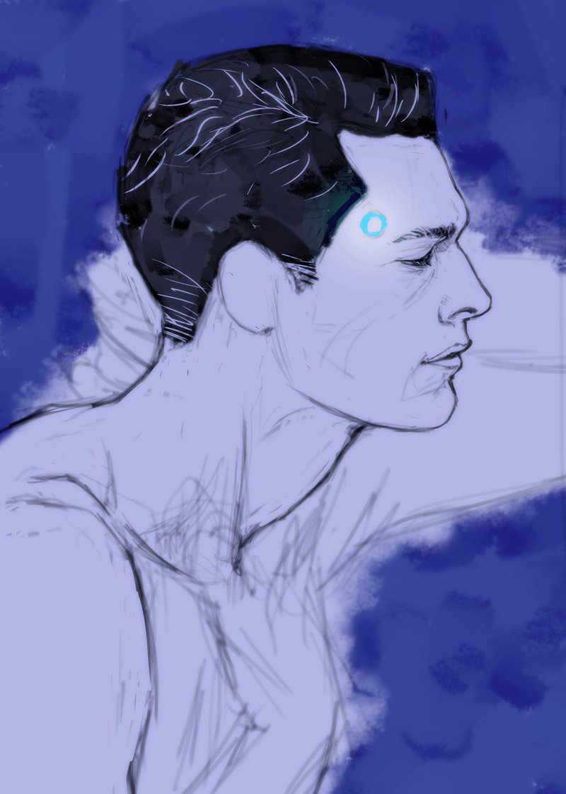 SpaceMonolith's tweet image. I tried sketching but my brain doesn't work today... Anyway, I'm posting it because it's Connor ~~~ 💙

 #DetroitBecomeHuman #dbh #RK800 #Connor #android #workinprogress #wip #sketch #ConnorArmy
