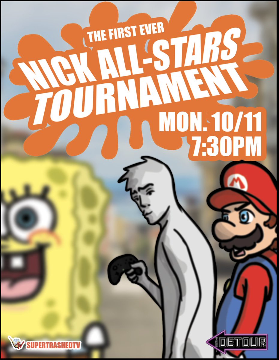 supertrashedtv's tweet photo. Peep the vibe. See you there! 🎨: @Tirumari #NickelodeonAllStarbrawl #SanFrancisco #CastroDistrict https://t.co/U5DcVaWt2p