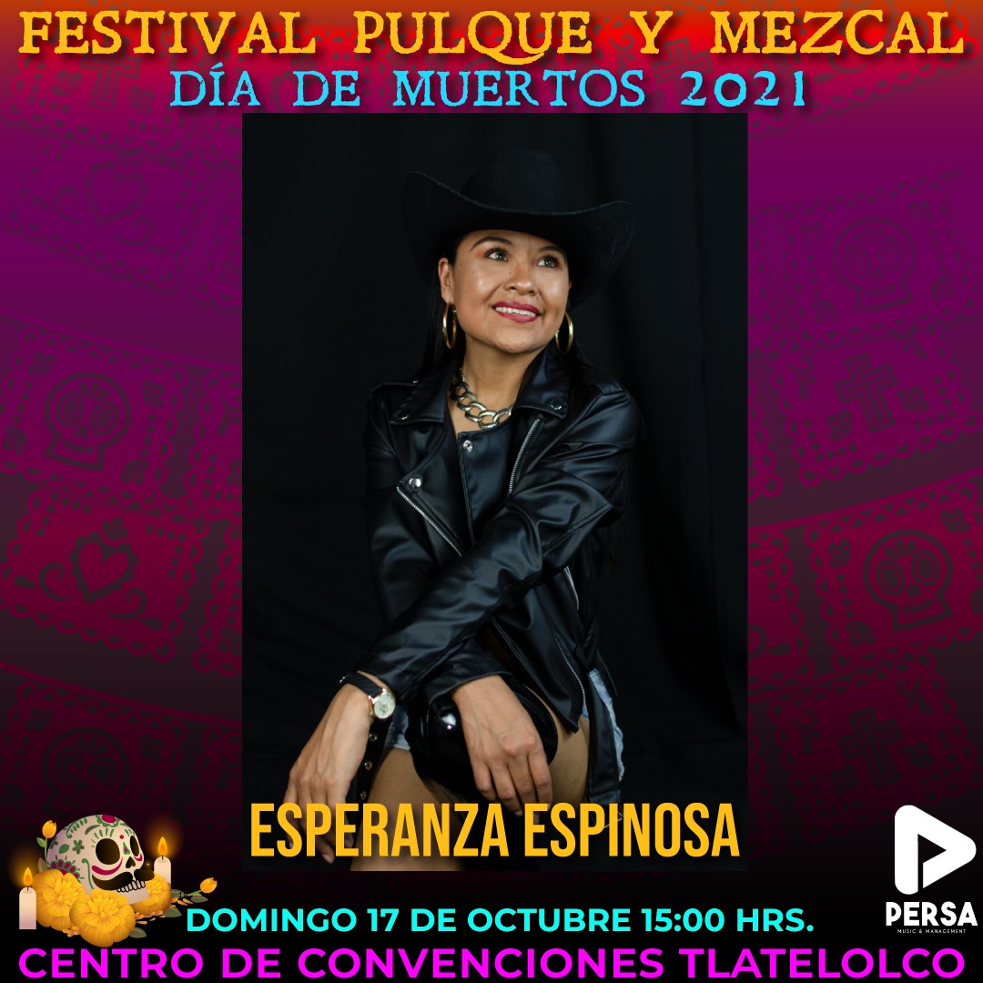 Una de las mejores voces en el escenario #EsperanzaEspinosa, estará con nosotros en el #Festival del #pulque y #mezcal, y la mejor música a cargo de 
<a href="/MusicPersa/">PersaMusic</a> en combinación con <a href="/LaFeriadeMezcal/">Feria del Mezcal y la Cerveza</a> en #CentrodeConvenciones de #Tlatelolco... ¡¡los esperamos!! ...