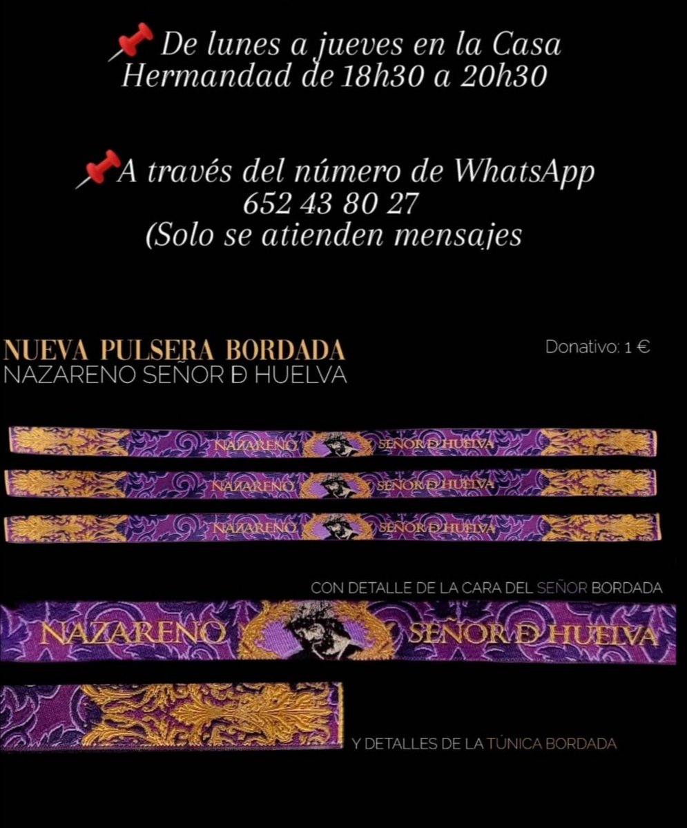 Gracias a todos los que ya han adquirido las pulseras que se anunciaron en el día de hoy así como todos los que la tienen reservadas para su entrega a lo largo de la semana.

👇Aquí la información de las formas de conseguirlas 👇