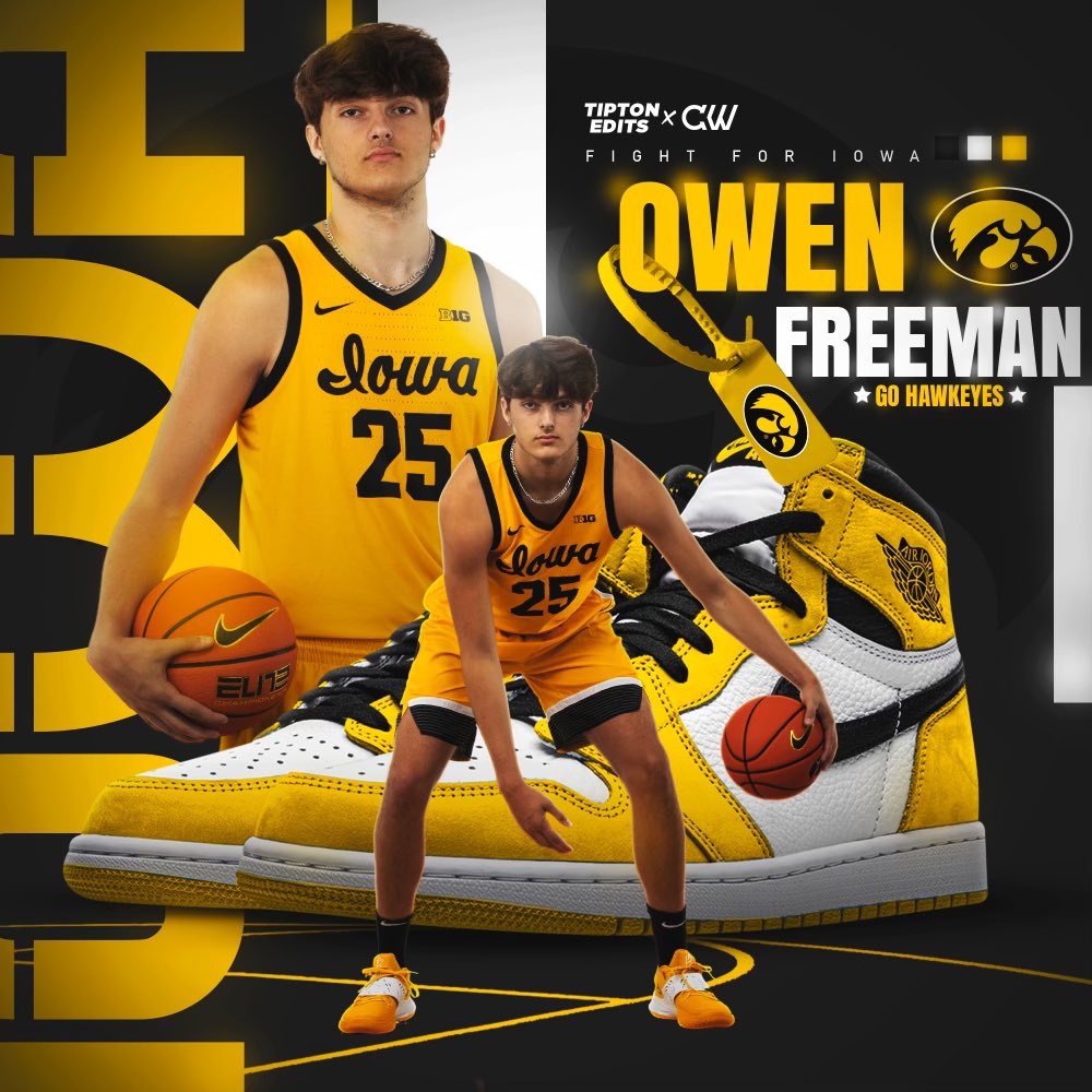 2023 F 6’10 <a href="/_OwenFreeman/">Owen Freeman</a> has committed to Iowa! Congrats Big O
#MidProFam