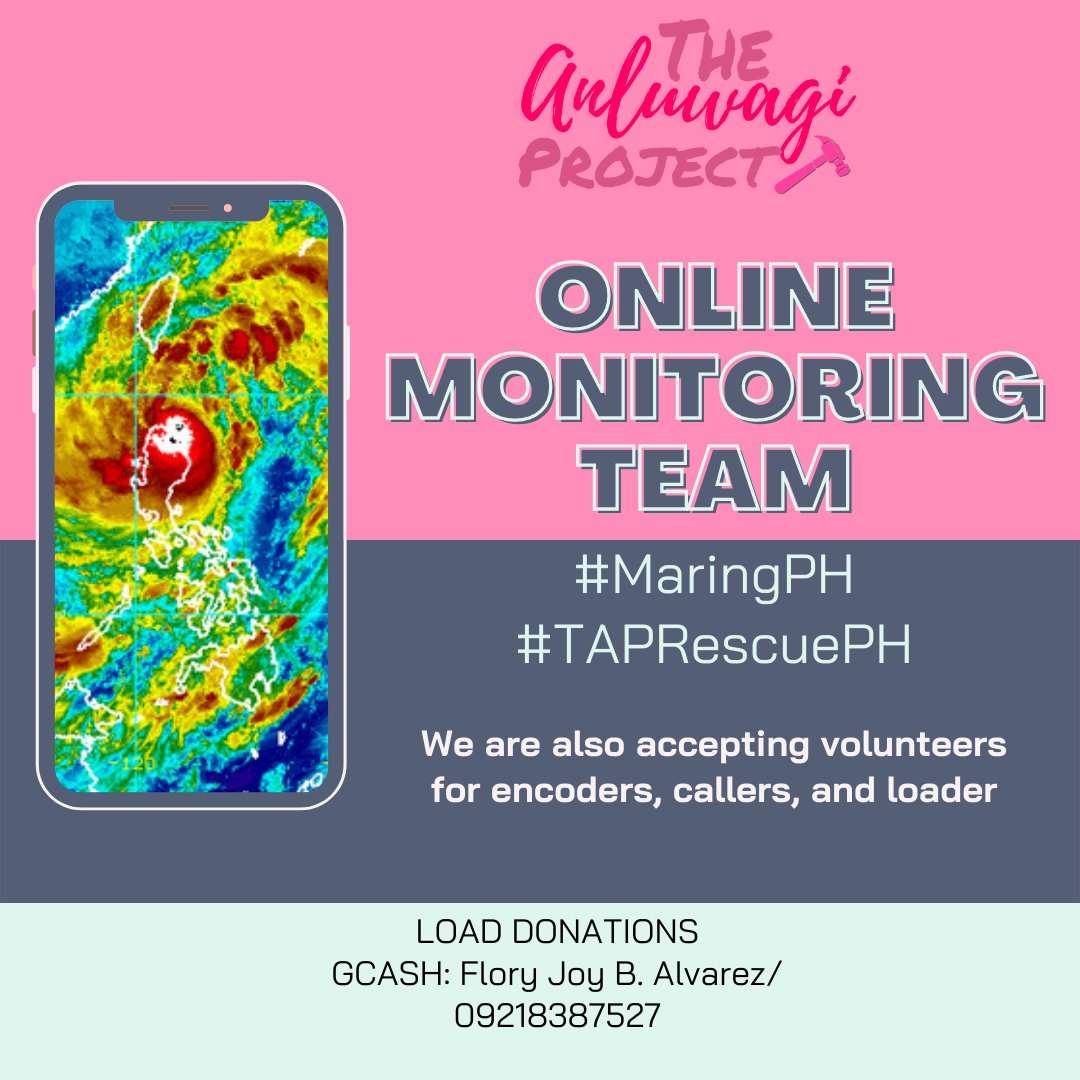 TheAnluwagi's tweet image. THE ANLUWAG PROJECT HAS AN ONLINE MONITORING TEAM AND WE ARE CALLING FOR VOLUNTEERS ❗❗❗

(WE WILL ADD YOU SA GC TO BE GUIDED WITH OUR PROCESS) 
#CagayanNeedsHelpAgain #MaringPH #TAPRescuePH #IlocosNeedsHelp #LaUnionNeedsHelp