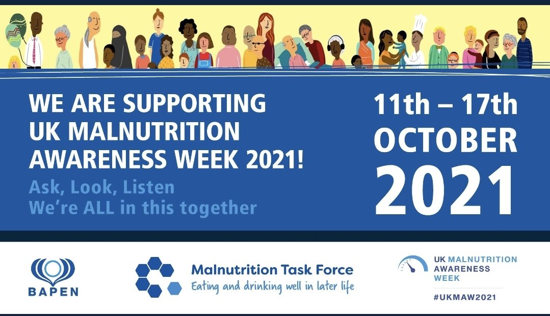 The <a href="/NNNGUK/">NNNG</a> are supporting #UKMAW2021. Nutrition is everyone's business in healthcare. Causes of malnutrition are many and varied. Use this week to focus on permanent change, make malnutrition matter.