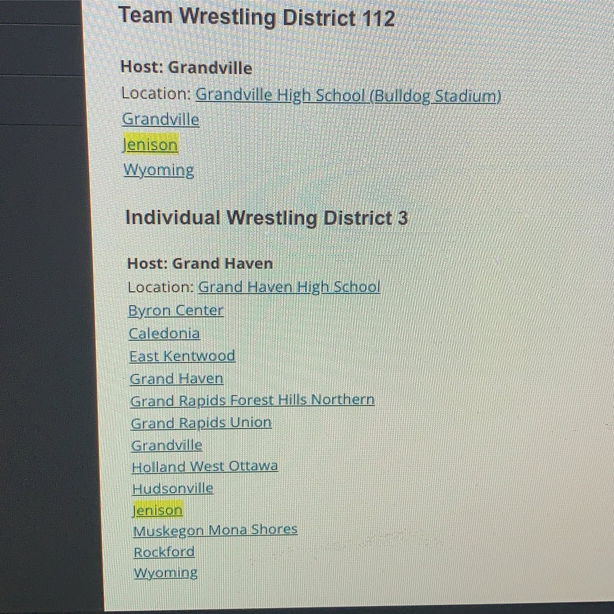JenisonWrestle's tweet photo. 2022 district assignments are out!
First Practice: Nov 15. #wildcatpride https://t.co/JF6O6NMaYB