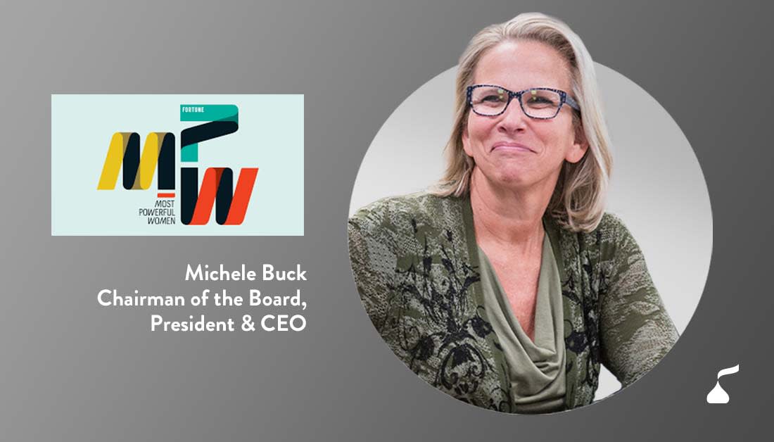 lcbcomm's tweet photo. Our CEO, Michele Buck, was named as one of the 50 Most Powerful Women in business by Fortune. Congratulations, Michele! #ImHershey https://t.co/irBKi83vle