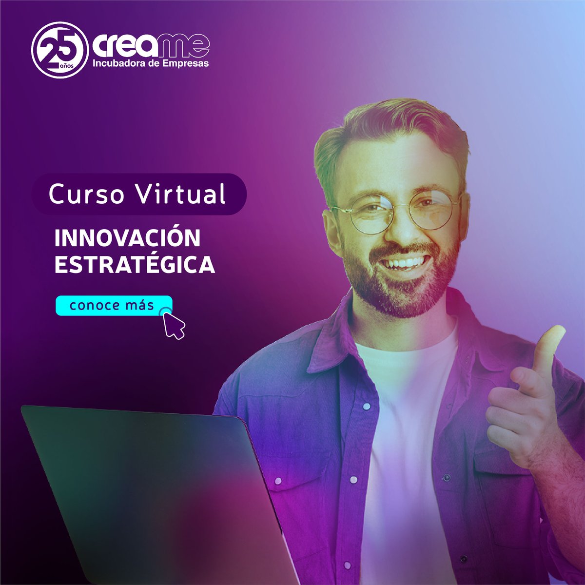 infocreame's tweet photo. #AprendeFácil | 💡🧏 ¿Quisieras conocer cómo aplicar y crear innovación en tu empresa? Con nuestro curso virtual tendrás la oportunidad de adquirir herramientas para implementar y validar prototipos con tu cliente objetivo. Inscríbete en 👉 https://t.co/y56lOEf9Pm. https://t.co/sPxnJNZMWt