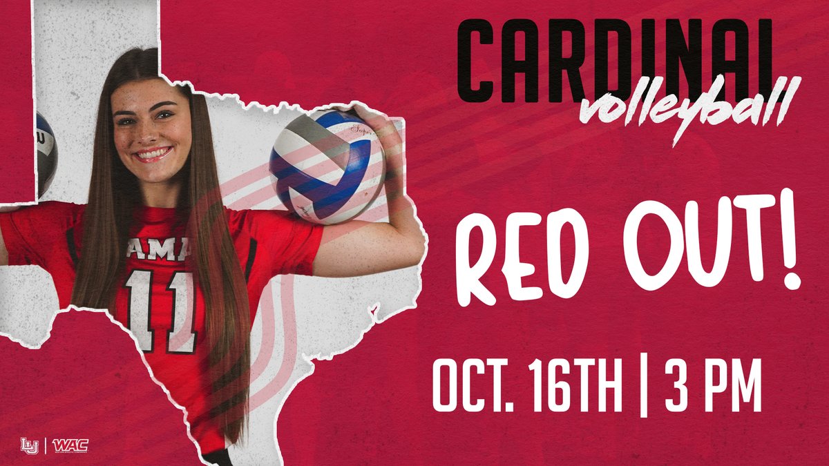 Cardinal nation we need you on Saturday at 3 pm for our RED OUT game against SFA! See you there! #WeAreLU