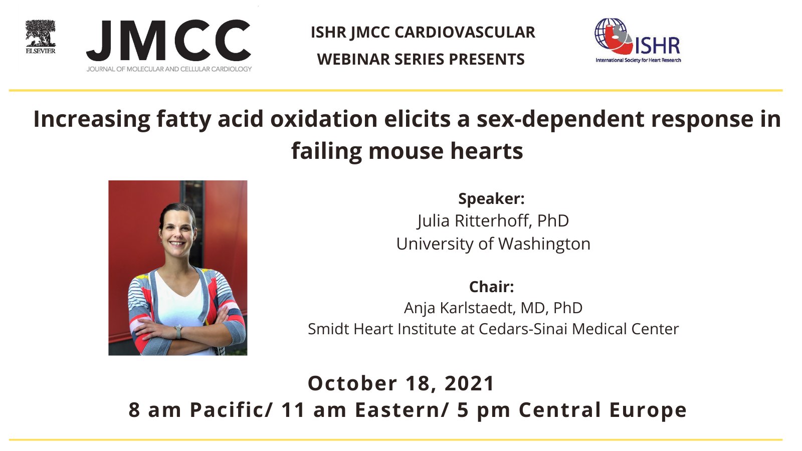 Journal of Molecular and Cellular Cardiology on X: Join the next