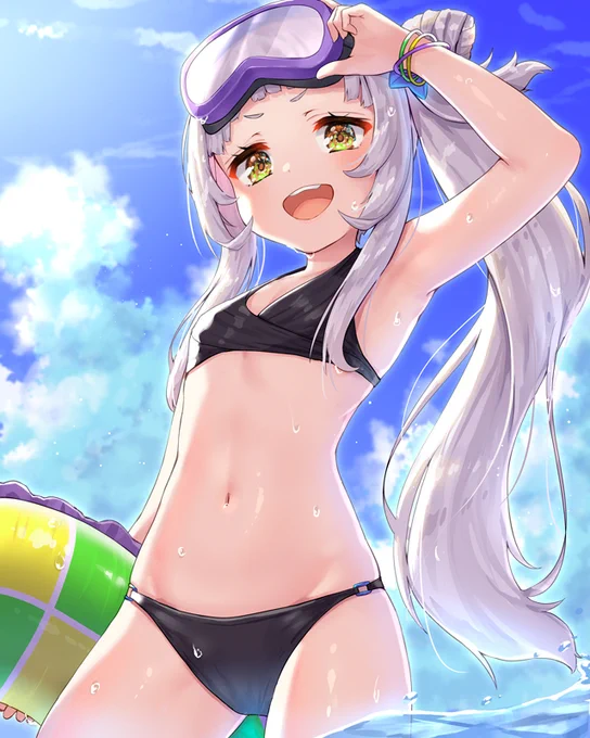#秋だけどまだ全然暑いので水着絵再掲してもいい 
🌙👙 