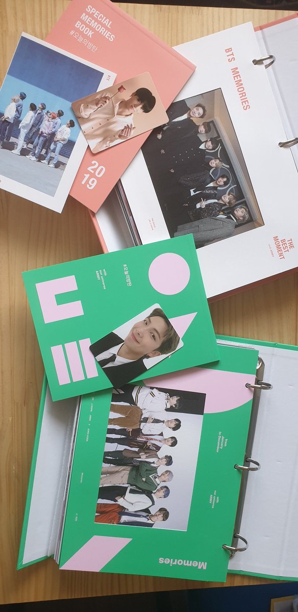BangtanSsenunni's tweet photo. I received my 2019-2020 Memories DVDs this week but forgot to tweet about it because I was so excited. 😅 But here they are! Not just amazing DVDs but photos upon photos upon photos. It's almost like Christmas in here! 😁 Makes for a very happy ARMY. 💜

Thank you, @kaepopshop ! https://t.co/5Fz7r3ASVC