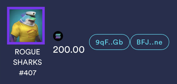 RogueSharks's tweet photo. Another 200 SOL sale 

Probably nothing...

#200SOLClub https://t.co/C5Ua7RaXzx