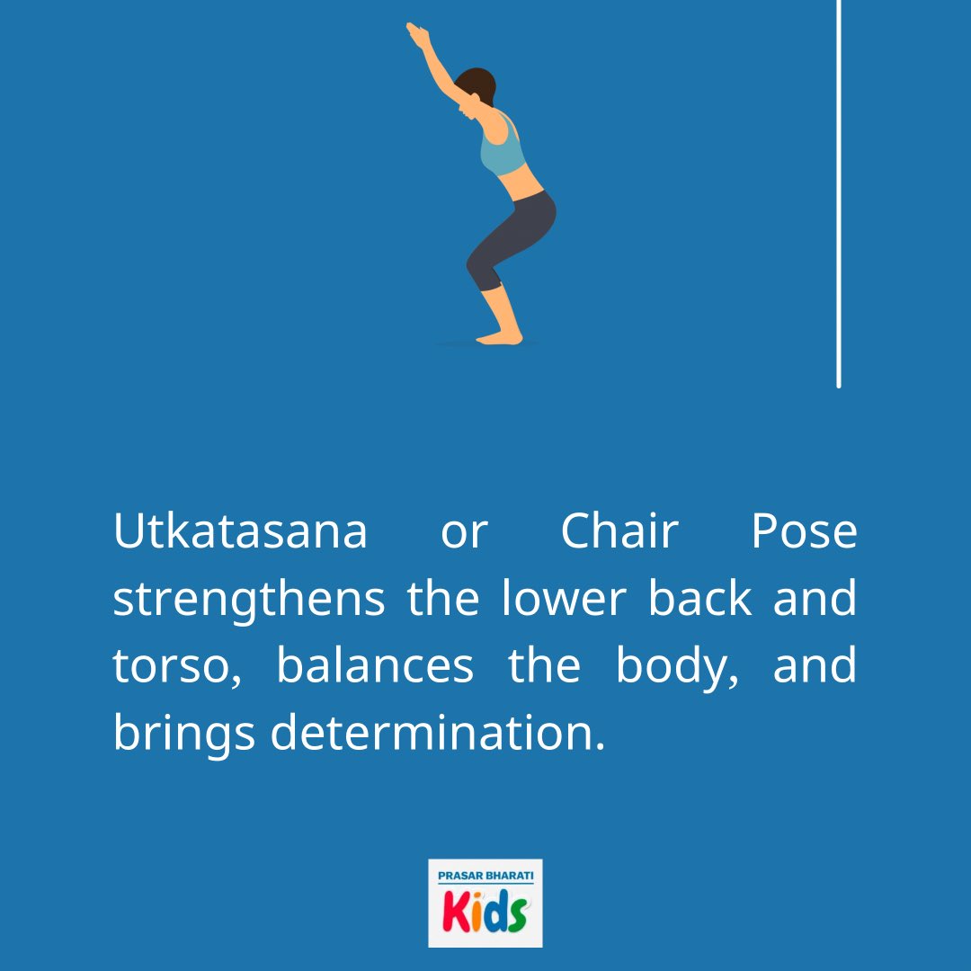 pb_kidz's tweet photo. Utkatasana or Chair Pose strengthens the lower back and torso, balances the body, and brings determination.
#PBKids #Yoga https://t.co/ARjJdCFMeP
