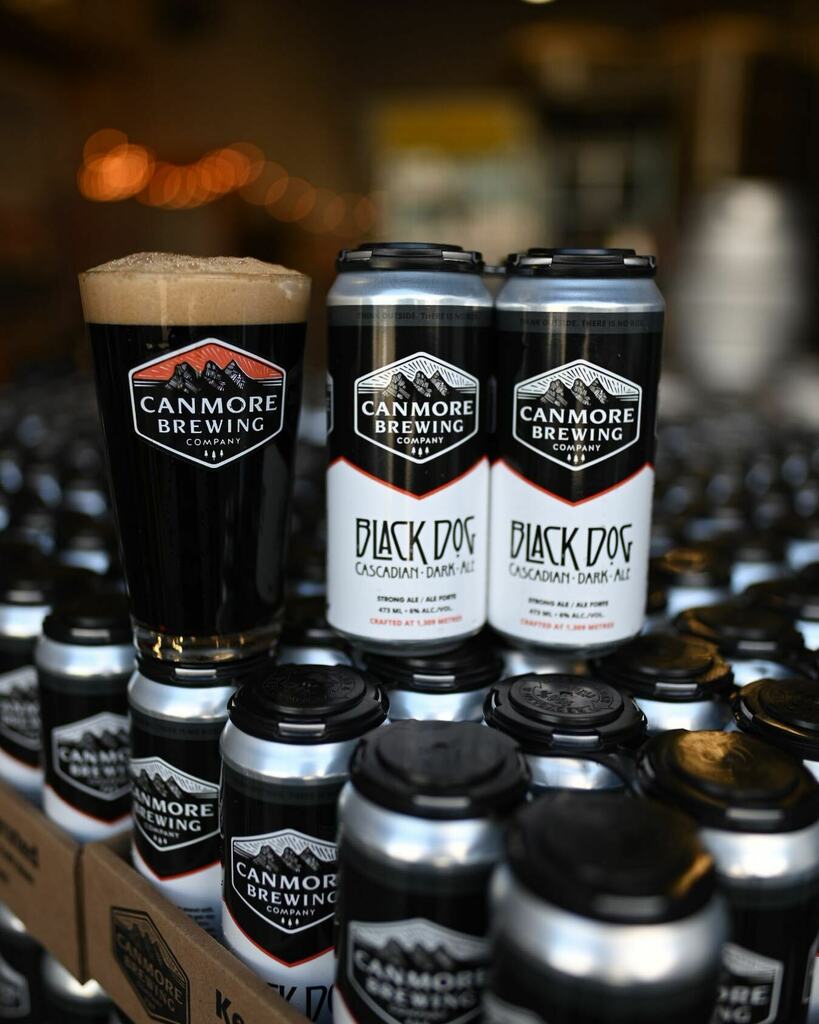 canmorebrewing's tweet photo. This beer has an identity crisis. Our new Black Dog Cascadian Dark Ale is like a session IPA that thinks it’s a stout. #newbeerwhodis https://t.co/XGBUPDYE8S