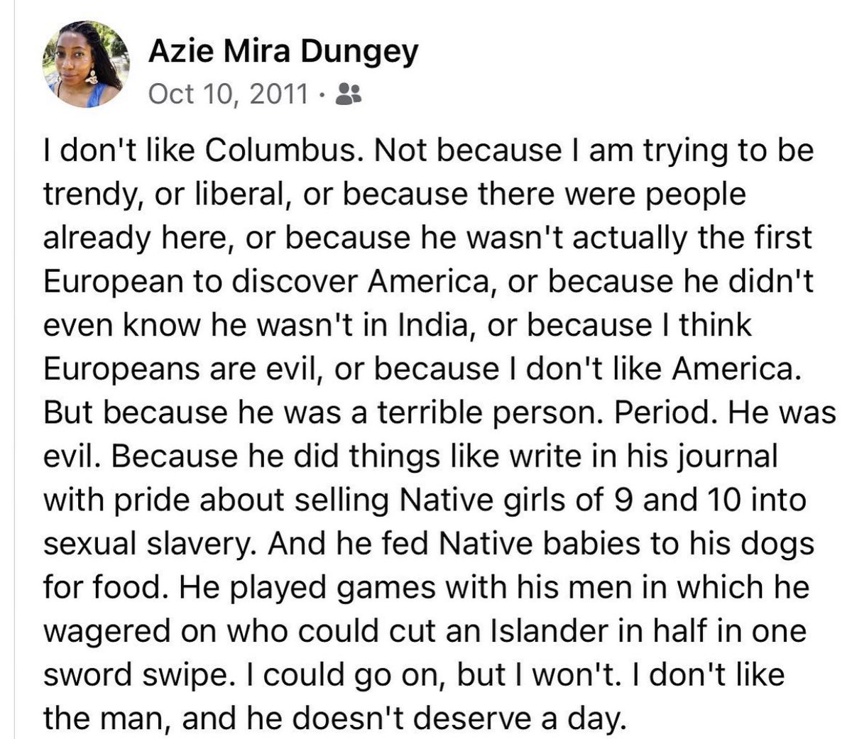 _SJPeace_'s tweet photo. Who was Columbus? https://t.co/cOgsmbLSzA