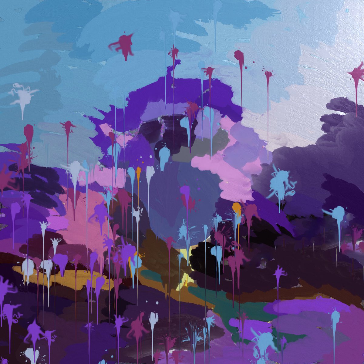 OttisOts's tweet photo. I just got myself a VR headset and I'm having a lot of fun painting some abstract canvas about Purple Valley, should I mint those? 🔥 https://t.co/hO3y3sbV3E