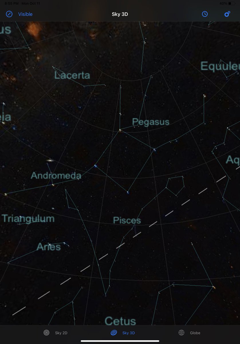CortneyBlackbu4's tweet photo. Tonight I used Planets. In the app the stars in the constellations were connected and labeled. My favorite part of tonight was looking at the moon, it looked so cool through the binoculars! I also got to see the Great Square of Pegasus that was covered in the book. @DorOKSG https://t.co/DqjbzgM4vE