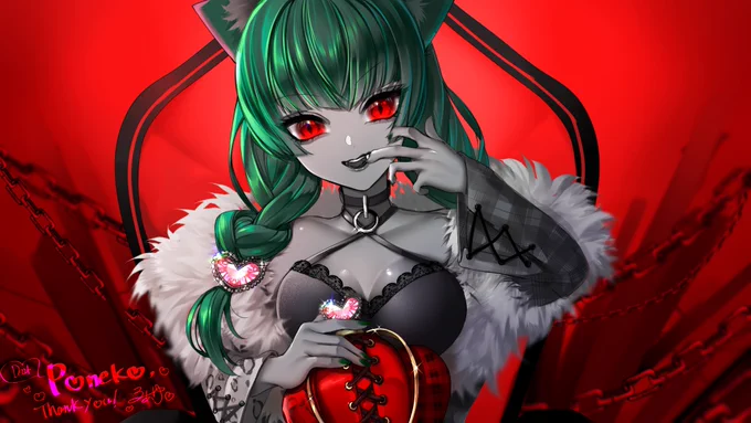 Skeb!Thank you for giving me this honorable opportunity!I'm really looking forward to your future endeavors! #PonekoPaintings #Commission➳【】➳【】 