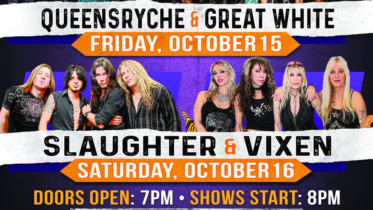 This will be an epic weekend! @markslaughter33 @WillFnHunt of @evanescence #JeffBlando @VixenBand  @queensryche @ToddLaTorre @GreatWhiteRocks @mitchmalloy  @ApacheCasino #LawtonOk  facebook.com/SlaughterInter…