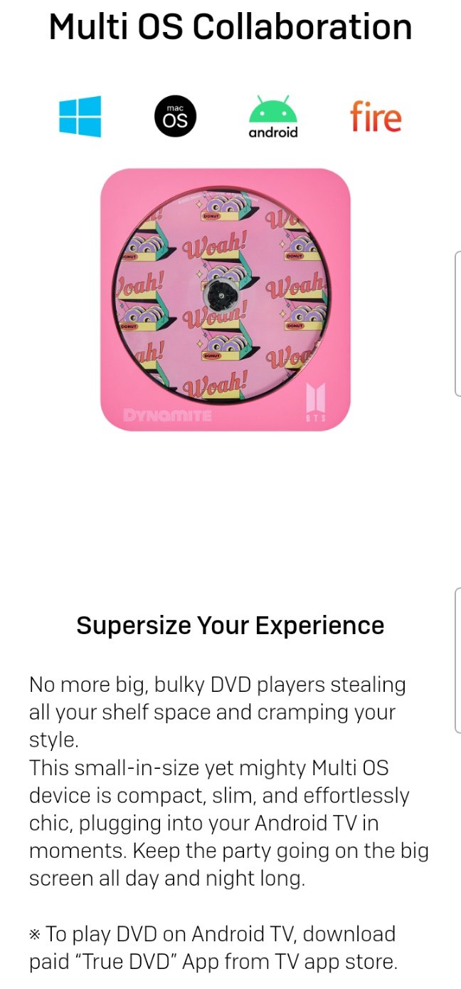 BTS Merch⁷ on Twitter "Dynamite Multi OS DVD Writer coming to Weverse