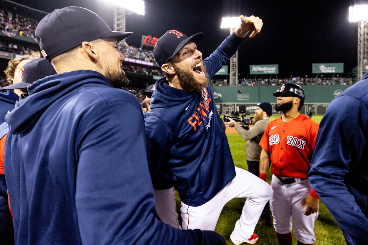 RedSox's tweet photo. Postseason smiles https://t.co/IpZ6mGRVfM