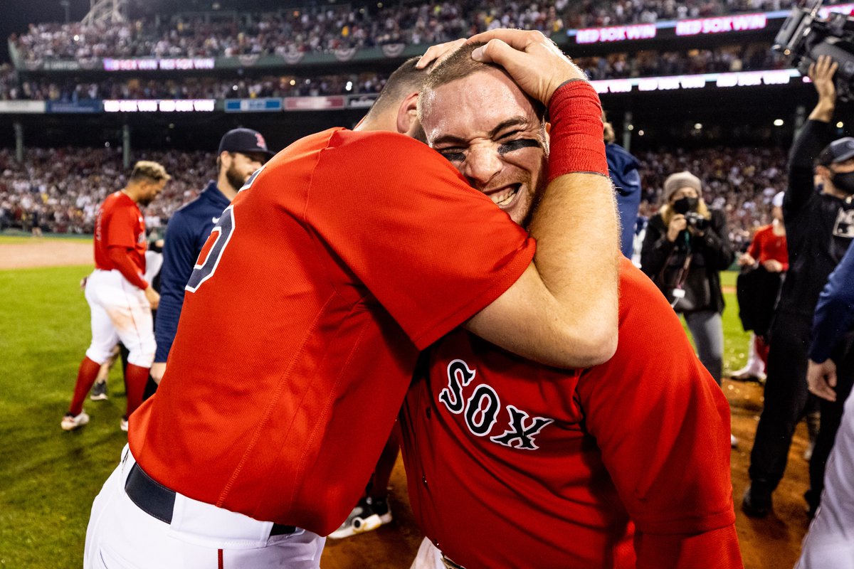 RedSox's tweet photo. Postseason smiles https://t.co/IpZ6mGRVfM