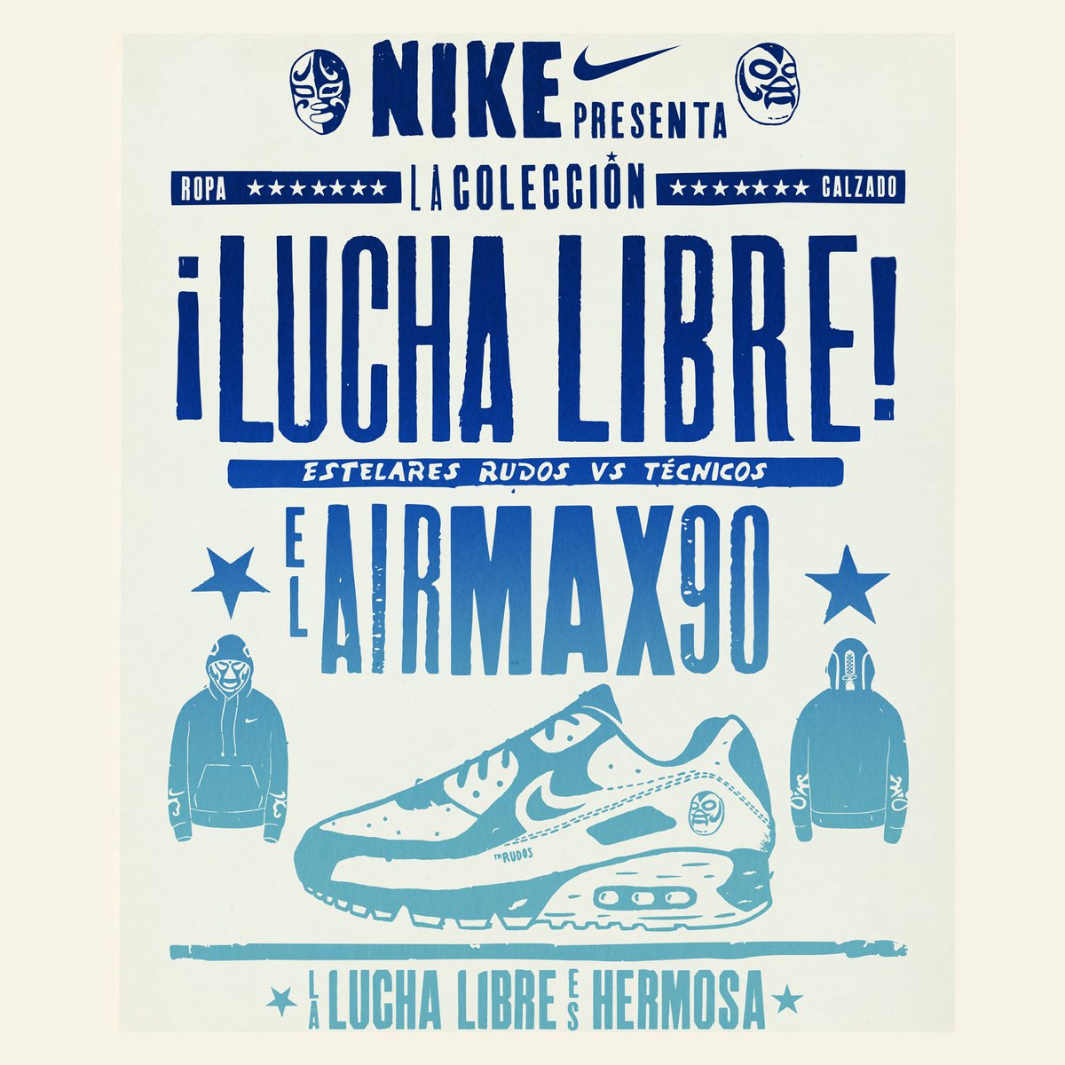 LA LUCHA LIBRE ES HERMOSA 👊🏽✨
colaboramos con <a href="/deducedesign/">Deduce</a> y el equipo creativo de Nike México 

Bajo su dirección creamos 4 posters, @todobienestudio tuvo el apoyo y la experiencia de Flores impresores quien hacían los tradicionales carteles de lucha 🤼🤼‍♀️🤼‍♂️✨#nikeluchalibre