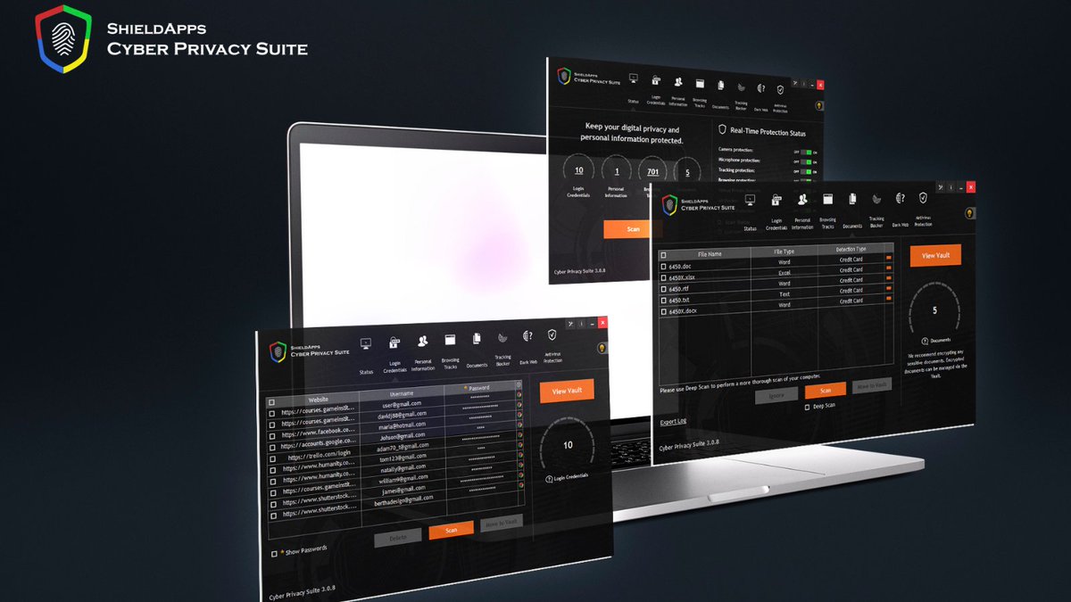 ShieldApps's tweet image. Why Privacy Is Important? Between online banking, social media, and eCommerce, it's incredibly challenging to maintain your privacy and protect your identity. Visit our website for more information on our products shieldapps.com/products/cyber…