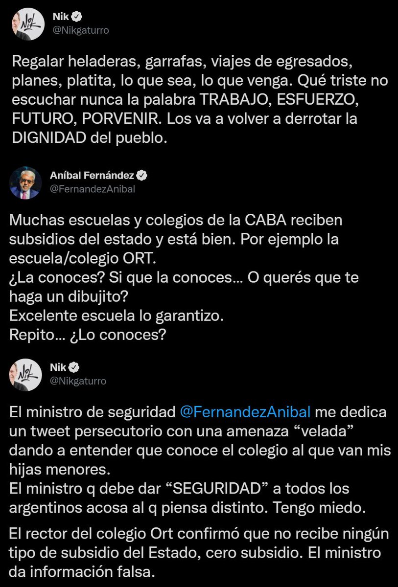 porquetendencia's tweet photo. "Aníbal Fernández":
Por el cruce de @FernandezAnibal con @Nikgaturro https://t.co/TxCqB9pLEa