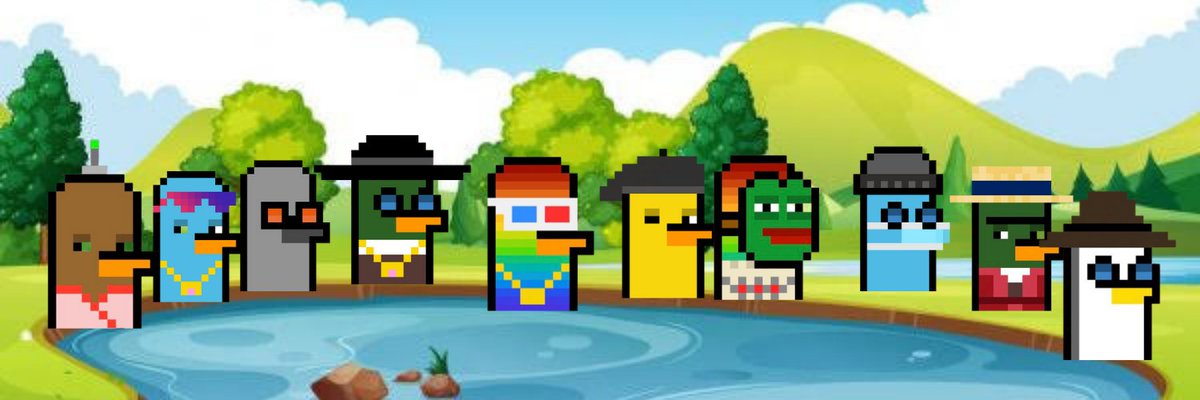 KangarooChad's tweet photo. Here's me and my @DuckiesCrypto frens chilling at the pond 

I love my duckies and I love our flock! 

Come join for the positive vibes and for the #quacks 

#Quack! https://t.co/WXA5iNogps