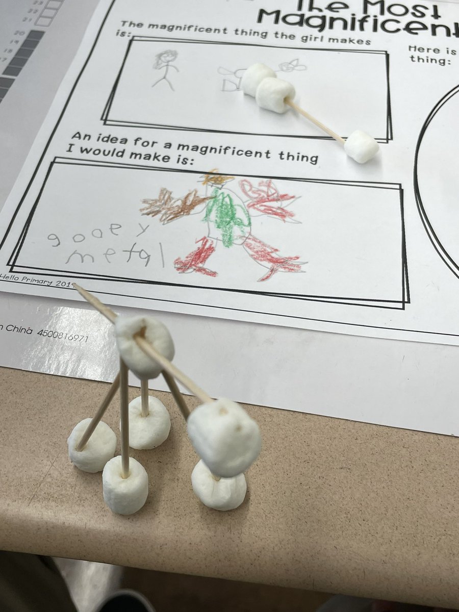 jporter630's tweet photo. Our first graders made some Magnificent things. ELA, Writing, STEM all rolled into a magnificent day. #firstgradersrawesome @HTSD_Lalor @LauraStauffer6 https://t.co/4fR8NP96JP