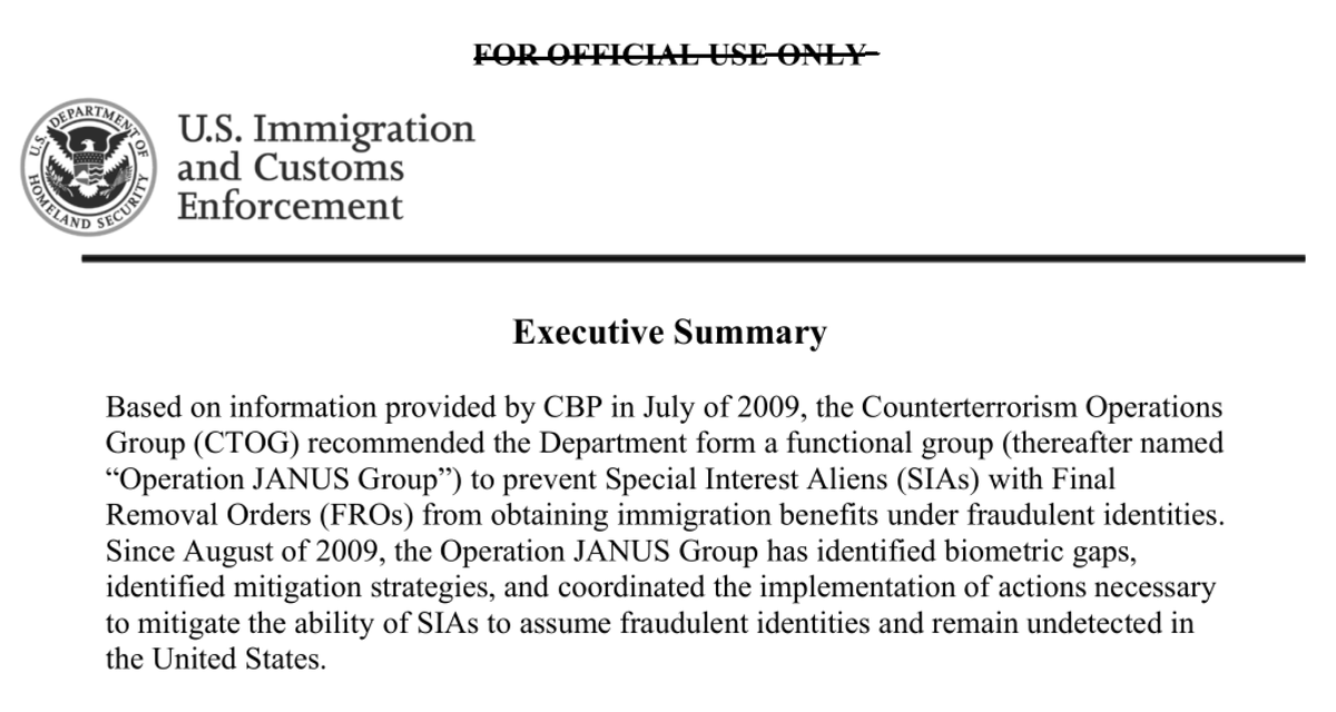 MatthewHoppock's tweet photo. ooh, two new #OperationJanus records received from ICE in response to a 2019 FOIA. One is an ICE SOP for referrals. The second is an undated Berger memo on referrals by ICE to USCIS for denatz cases. Interesting attachments to that memo... https://t.co/gTZe2flV3V https://t.co/3gHGwGGquc