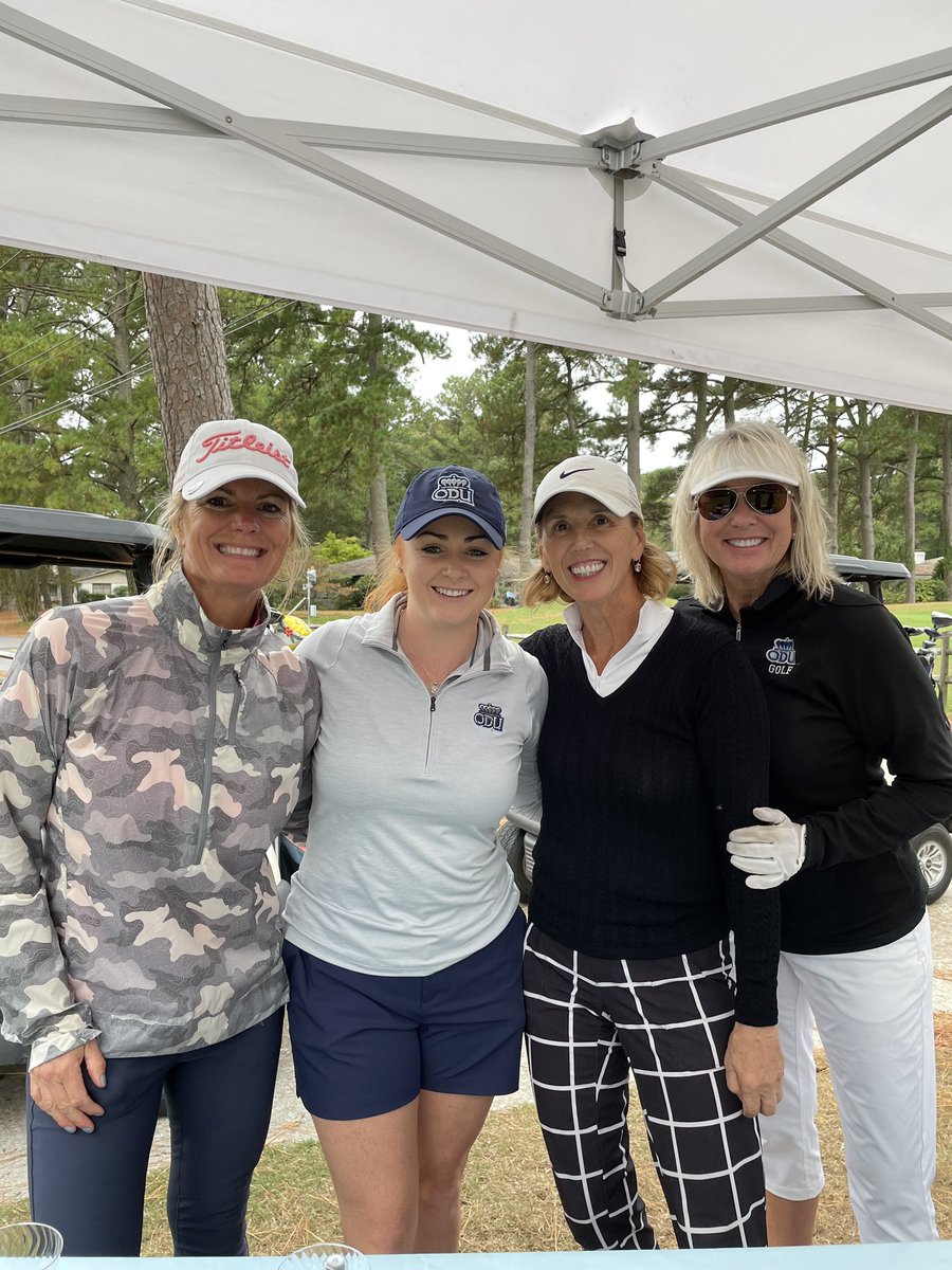 afrostick's tweet photo. Great representing ODAF at the First Tee Golf Tournament. So fun with the best ladies. Go Monarchs! @JenaVirga #odaf #odusports https://t.co/vgP0iX6U9z