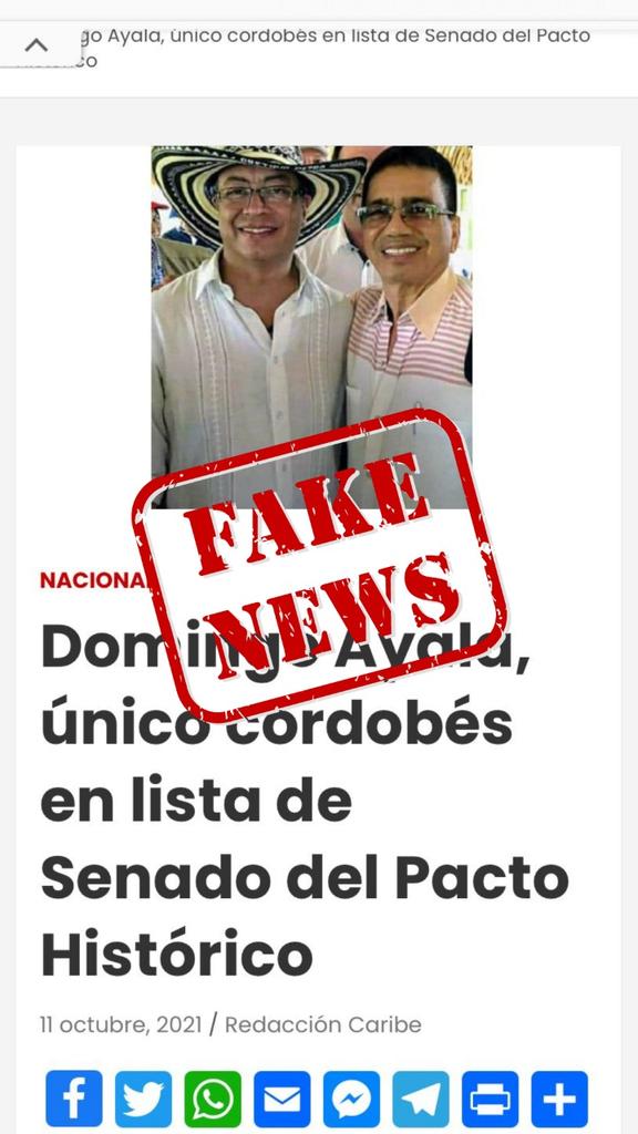 AntiCorruptoCOR's tweet photo. Hay que cuidar la información si se piensa es un medio de comunicación serio, no es posible que Esta clase de información falsa circule como noticia señores de  @lalenguacaribe_  y su director el @ElNegrovicto @domingo_ayala https://t.co/forw7GKbgA