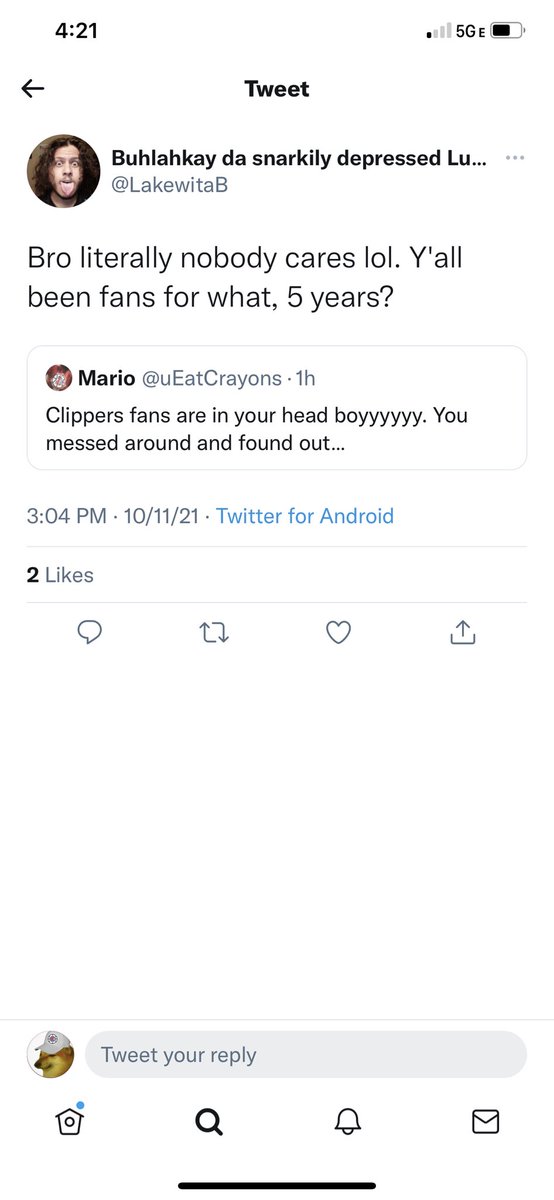 uEatCrayons's tweet photo. If you’re going to talk smack at least try not to block us. Tough guy. Messed around and found out we exist. @LakewitaB MavsFanForLife. CryBabyForLife #CBFL 😂 https://t.co/A5pKgzt1vD