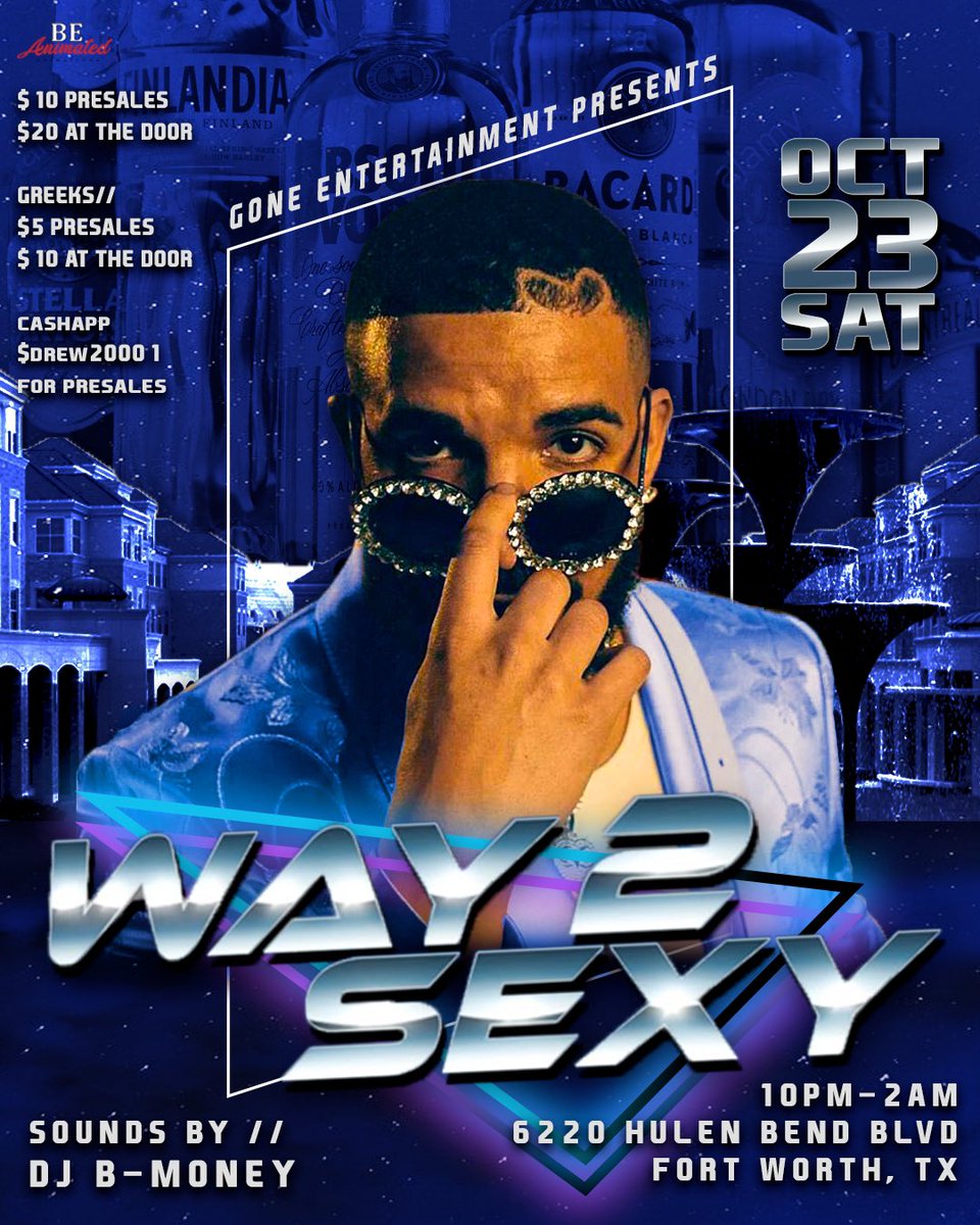 iaamdrew's tweet photo. WE GOT 10 PRESALES LEFT FOR #WAY2SEXY #TCUHOCO 

Make sure y’all cop cause it’s right around the corner 😈 https://t.co/gk2MHIRO8i