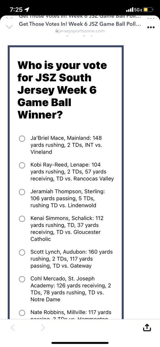 Jeramiah Thompson (@y0_miah) on Twitter photo jerseysportszone.com/get-those-vote… VOTE ME FOR GAMEBALL!!!! <a href="/KnightsSHS/">Sterling Athletics</a> <a href="/NextLevelQBs/">Marcus Hammond - NLG (Next Level Greats)</a> <a href="/SterlingFBall/">Sterling Football NJ</a> <a href="/SHSKnights2022/">S•E•N•I•O•R•S</a> jerseysportszone.com/get-those-vote… VOTE ME FOR GAMEBALL!!!! <a href="/KnightsSHS/">Sterling Athletics</a> <a href="/NextLevelQBs/">Marcus Hammond - NLG (Next Level Greats)</a> <a href="/SterlingFBall/">Sterling Football NJ</a> <a href="/SHSKnights2022/">S•E•N•I•O•R•S</a>